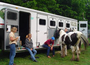 Trish, Vonnie, Daniel adn Rhonda ride for a good cause.  Angel adn Molly were the only Gypsy horses there!
