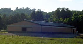 Old Mill Farm's Riding Arena rear view.