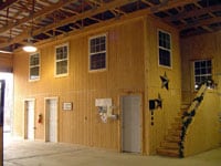 Viewing area, utility room, bathroom and office